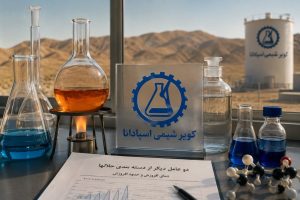 تصویر مفهومی دمای افروزش و حدود افروزش در حلال‌ها با برند کویر شیمی اسپادانا